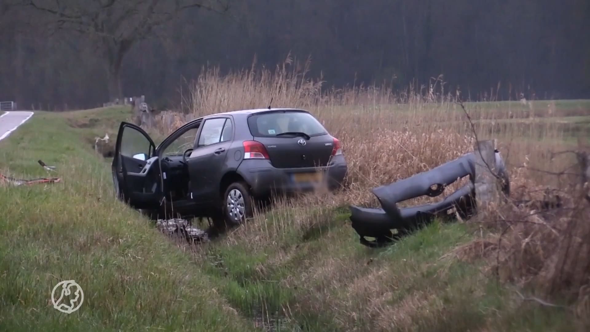 Auto belandt in sloot na dollemansrit door dronken automobilist