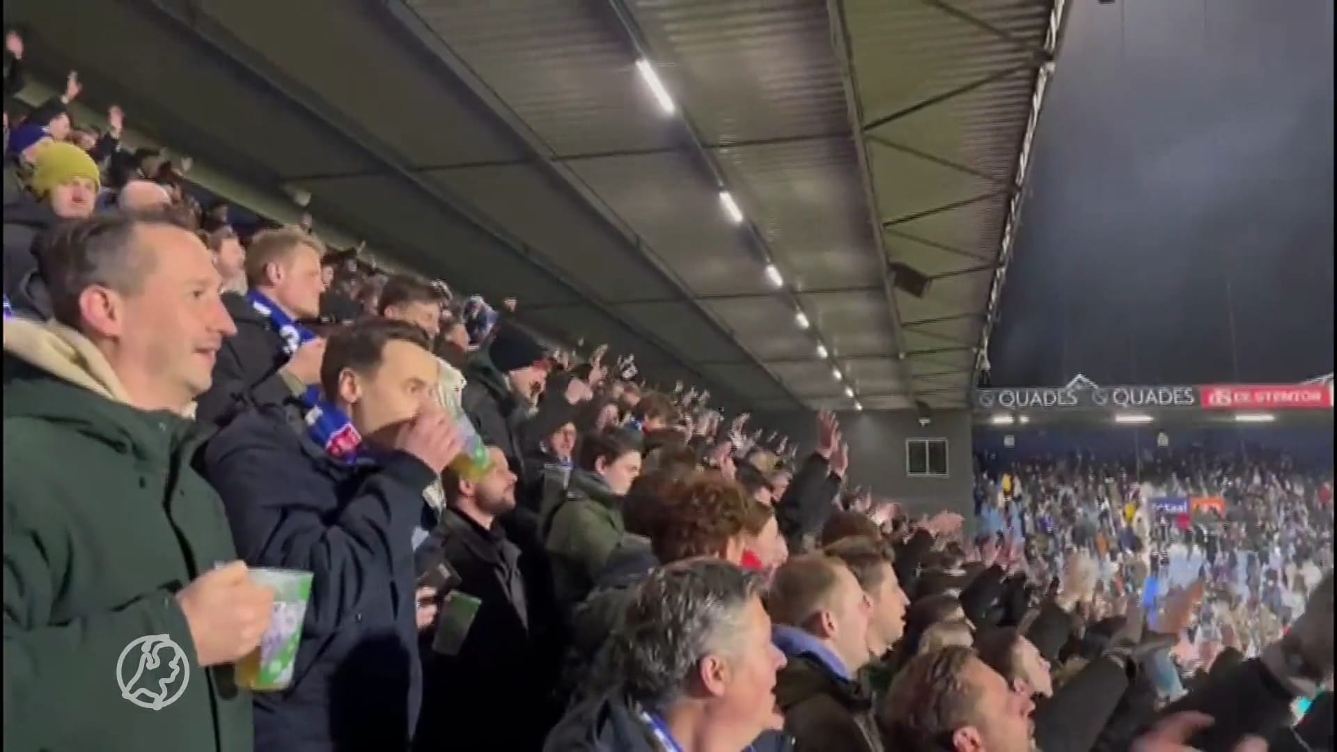 Feestvieren in het stadion: 13-0 voor PEC Zwolle