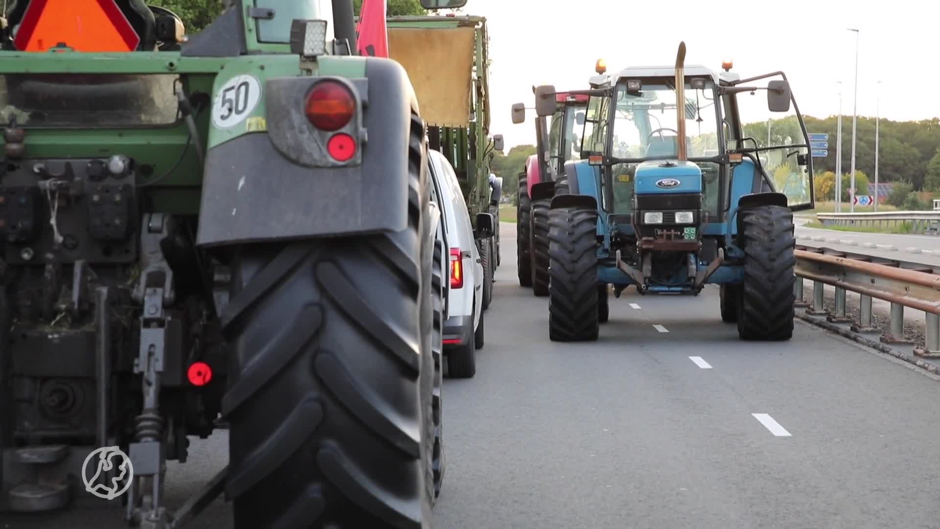 Boeren vieren bij A1 feest na val van kabinet Rutte