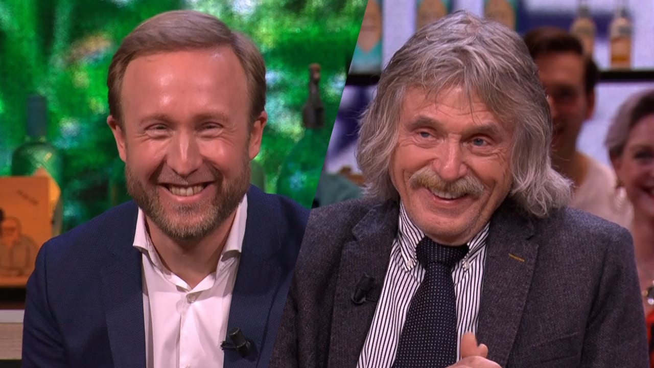 Raymond heeft smerig trouwfilmpje meegenomen, Johan kan lach niet bedwingen