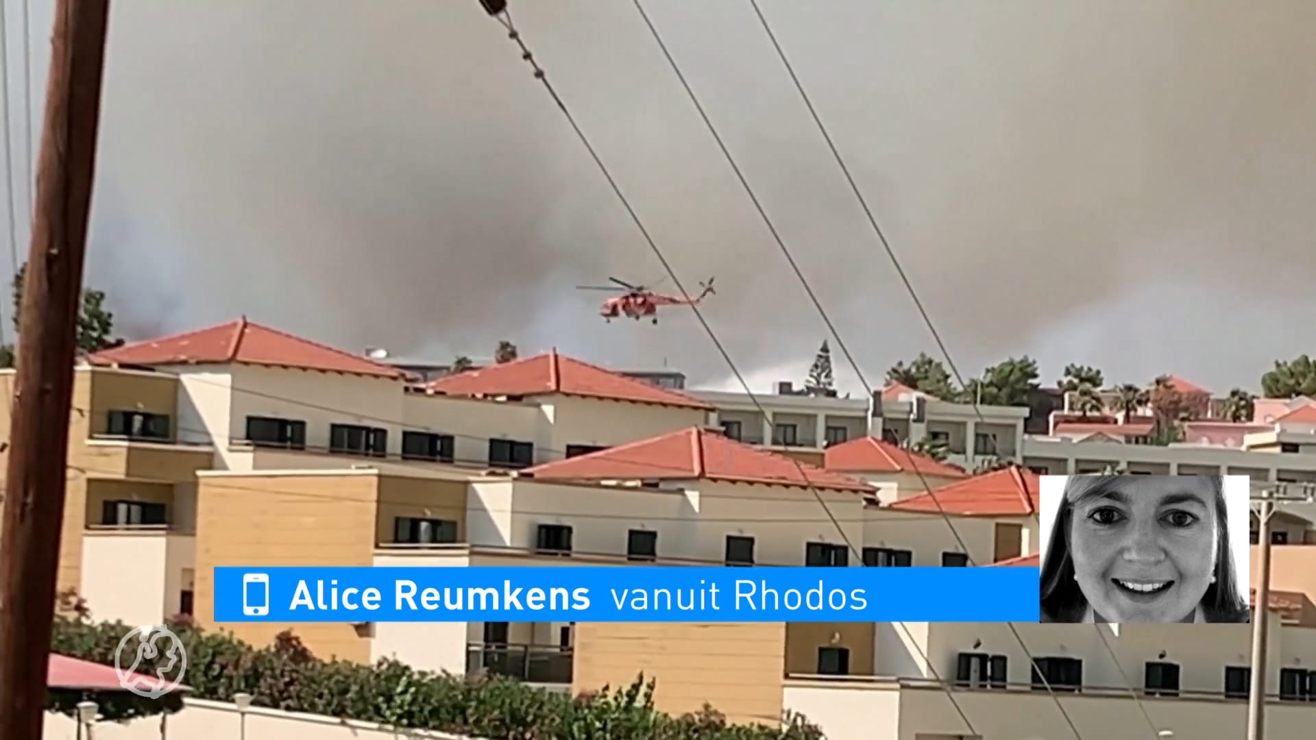 Alice sliep met kinderen op de grond vanwege branden Rhodos