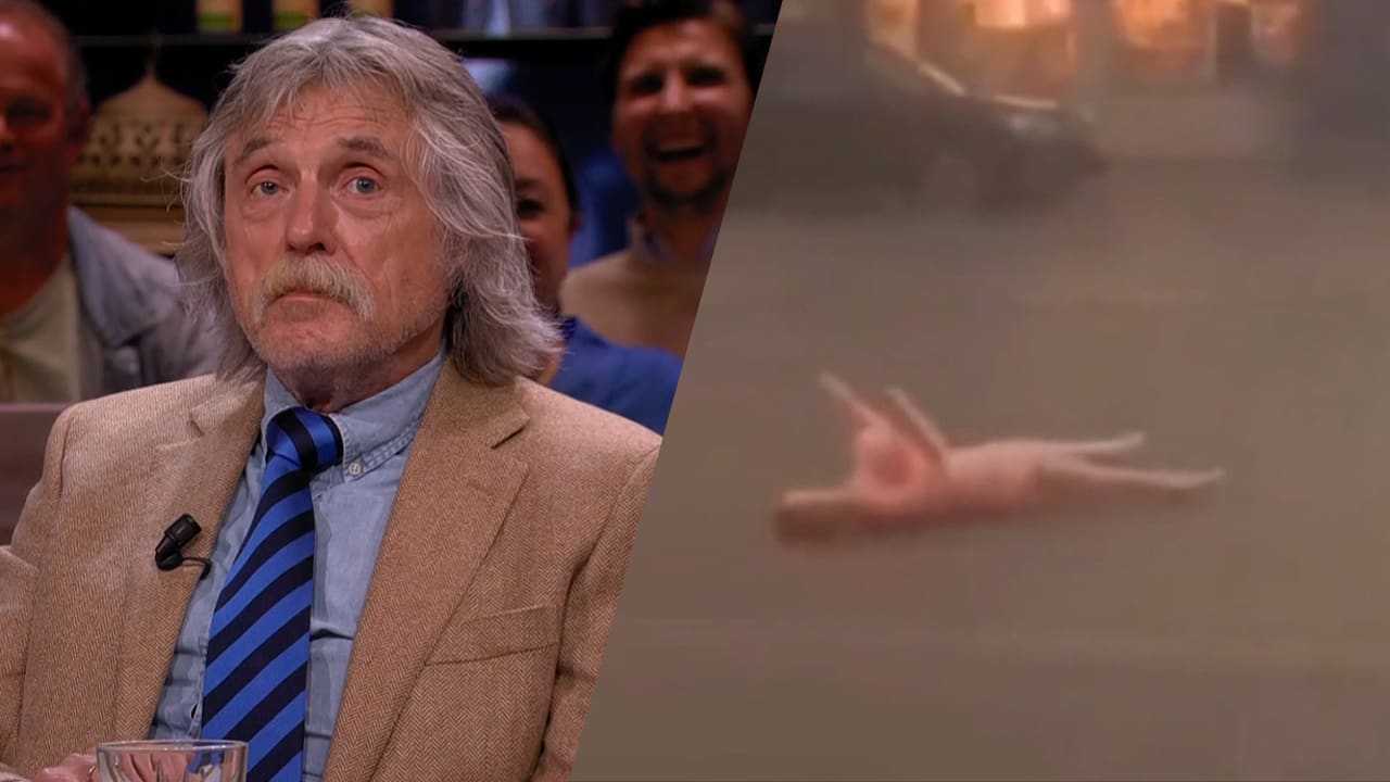 Johan ziet opblaaspop in storm: 'Dan is dit in Grolloo opgenomen, want ik ben 'm kwijt!'