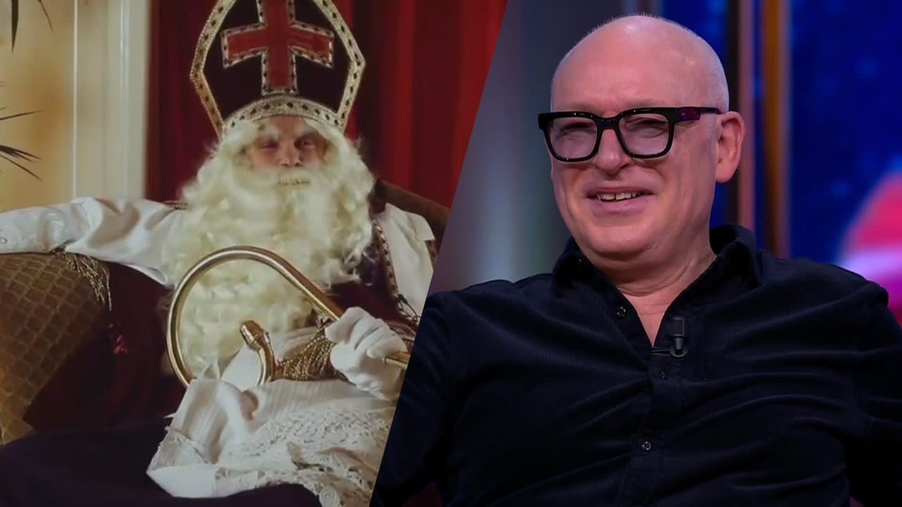 René geniet van Sinterklaasfilmpje Hans Teeuwen