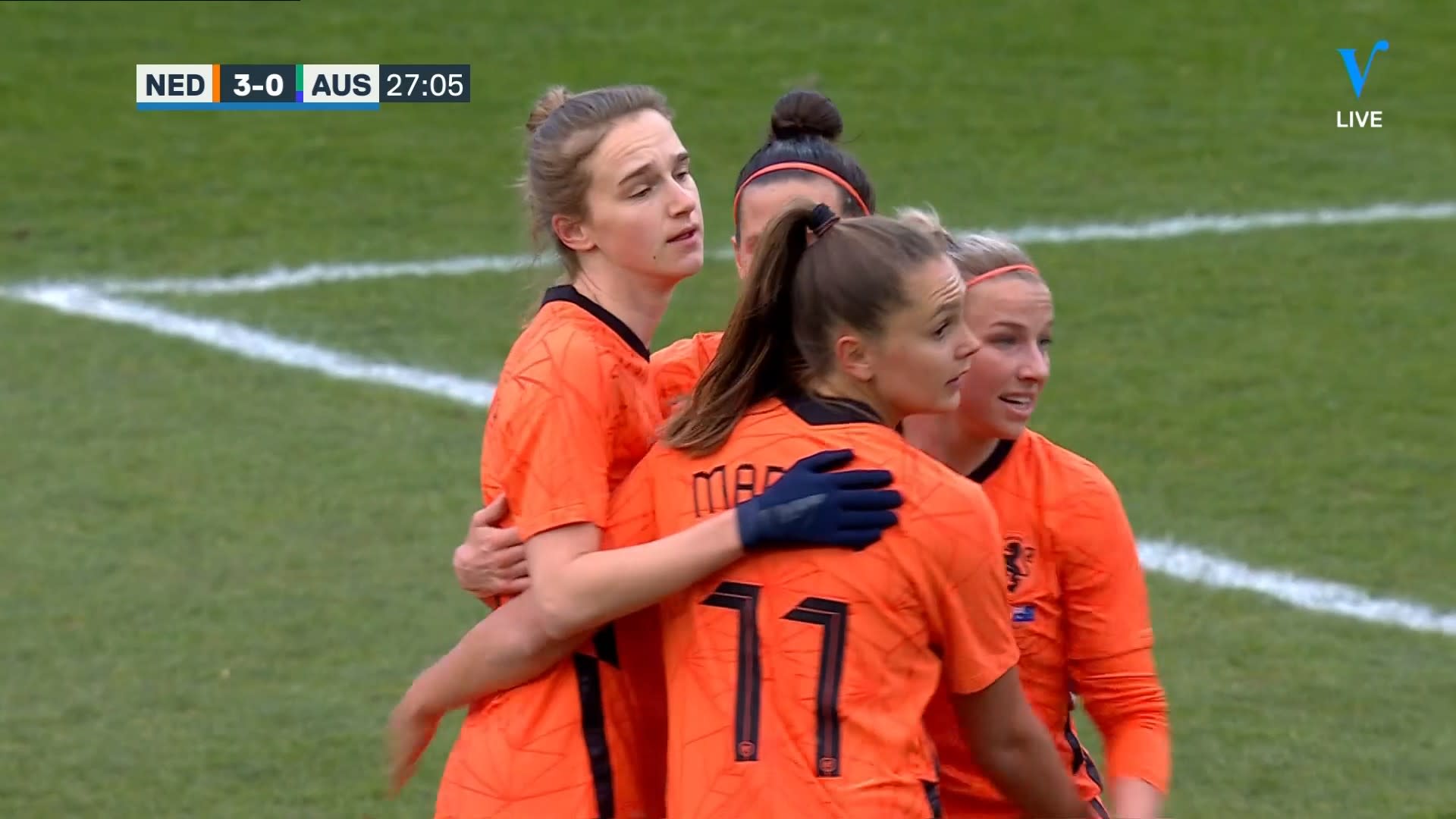 VIDEOGOAL: Oranje Leeuwinnen - Australië 3-0 (Groenen)