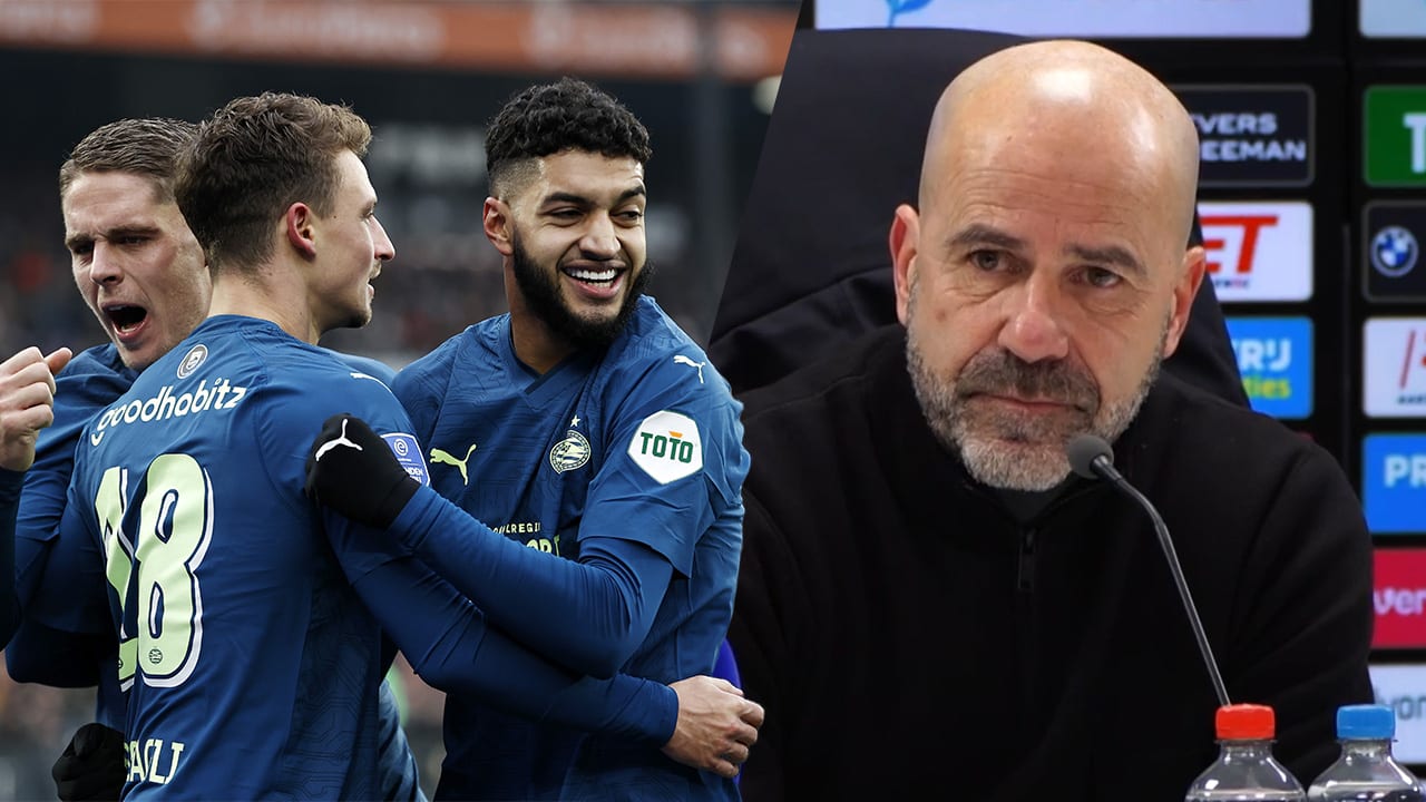 Peter Bosz lovend over PSV-selectie: ‘Dit is de beste groep waar ik ooit mee gewerkt heb’