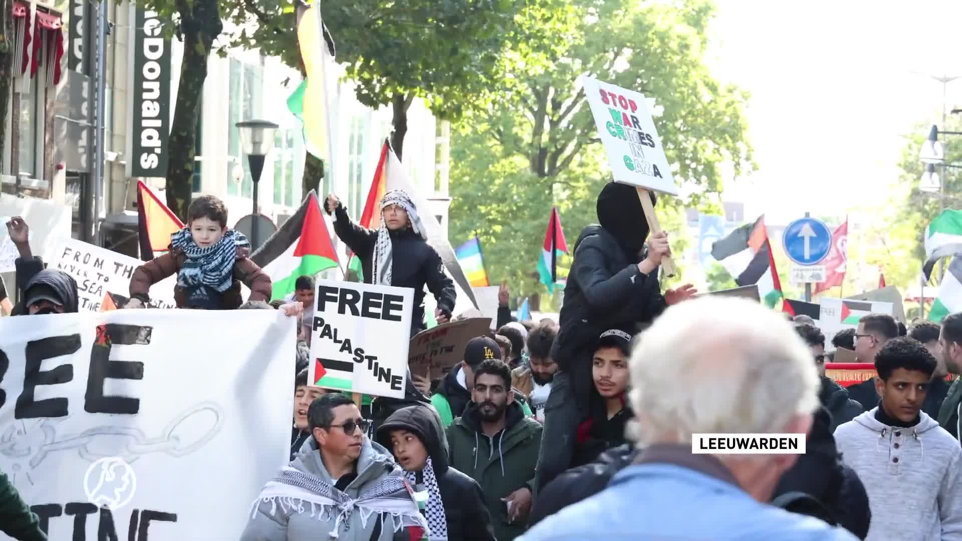 Grote demonstraties voor Palestina in Leeuwarden en Groningen