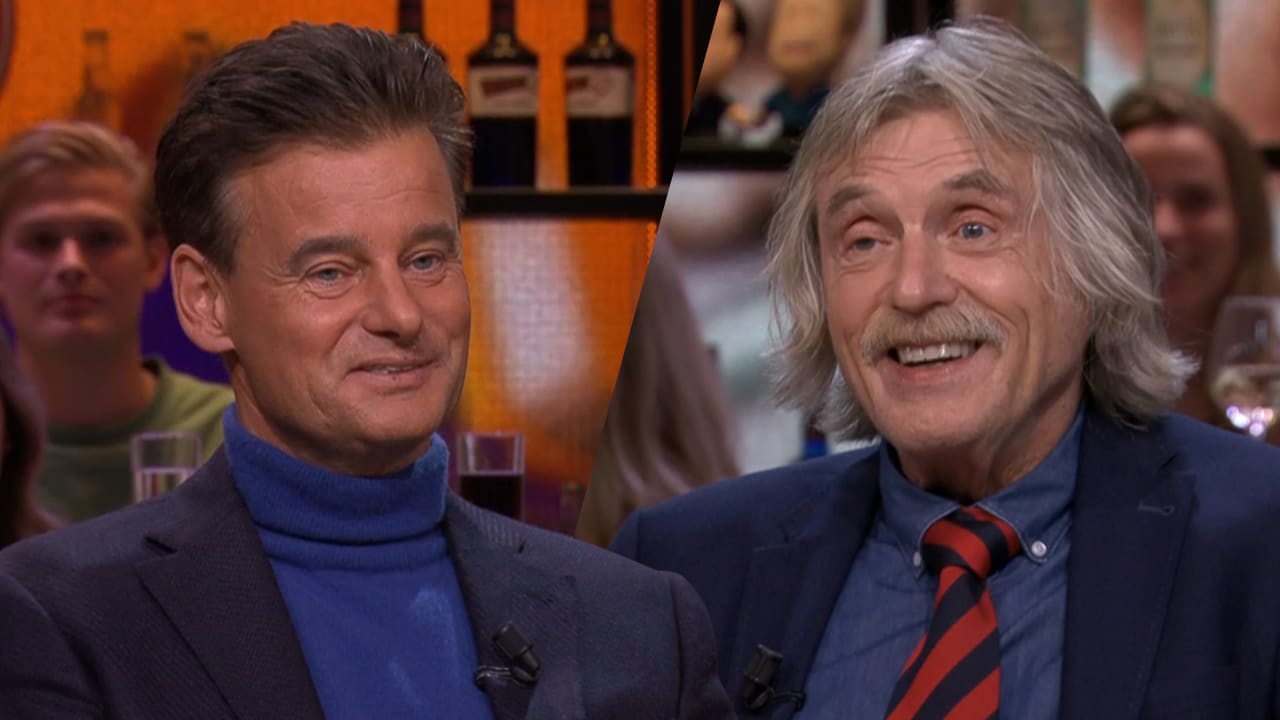 Johan compleet verrast door grapje Wilfred: ‘Je begint zelfs geestig te worden’