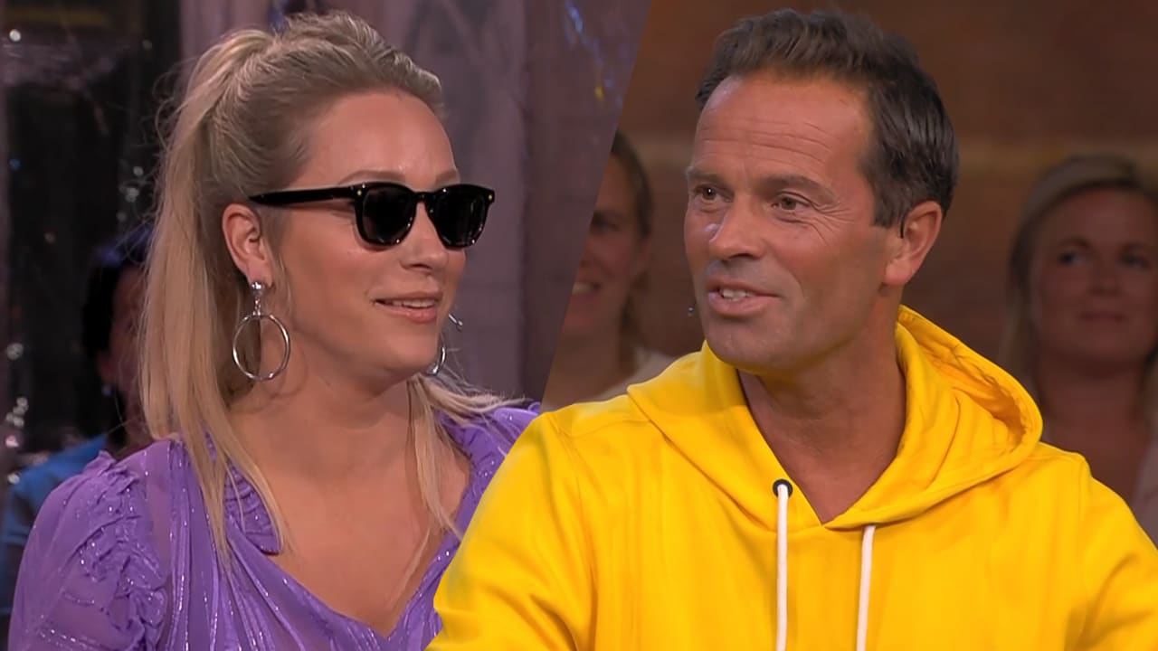 Hélène wordt verblind door de trui van Bas Nijhuis bij De Oranjezomer
