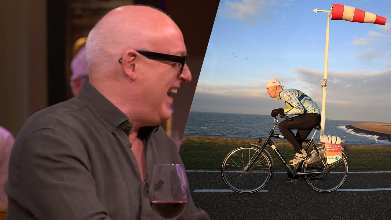 René lacht om afgelast NK Tegenwindfietsen: ‘Juist vandaag had het door moeten gaan’