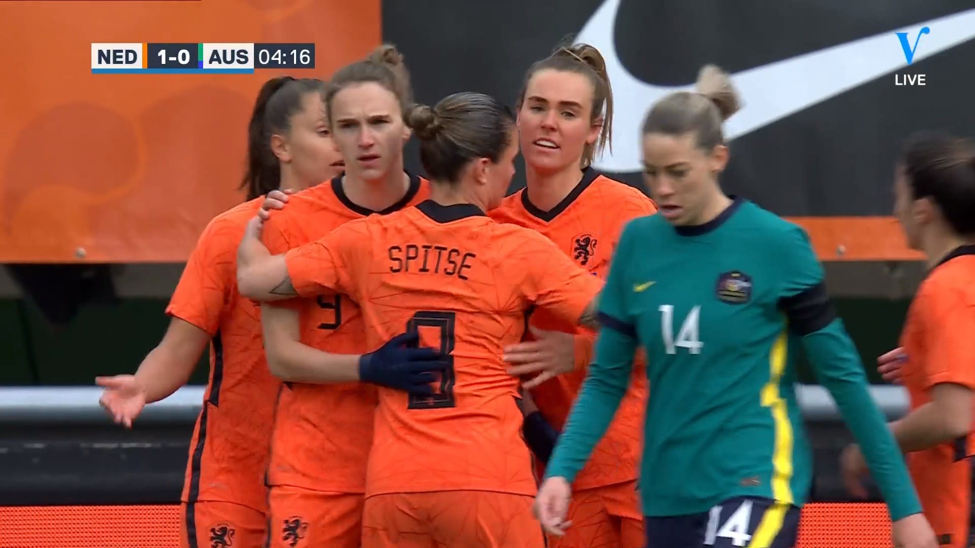 VIDEOGOAL: Oranje Leeuwinnen - Australië 1-0 (Roord)