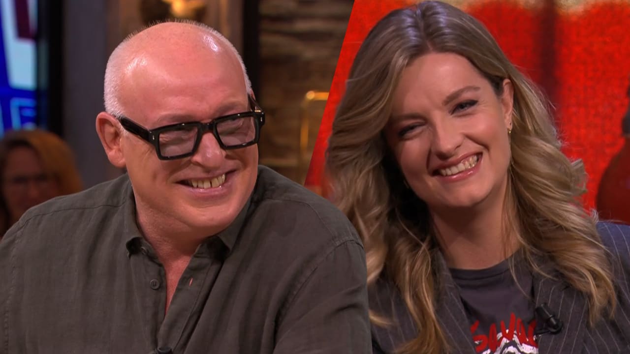 René blaft als naam van Maurice de Hond valt; Merel kan lach niet bedwingen