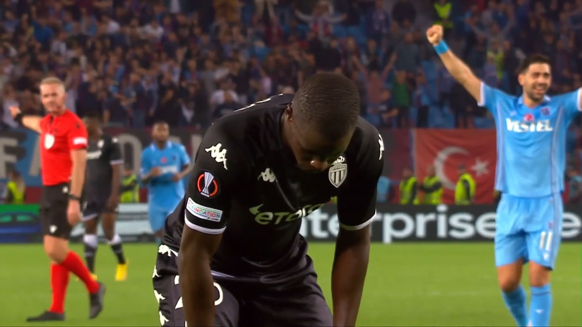 VIDEOGOAL: Trabzonspor - AS Monaco 1-0 (Eigen doelpunt Sarr)