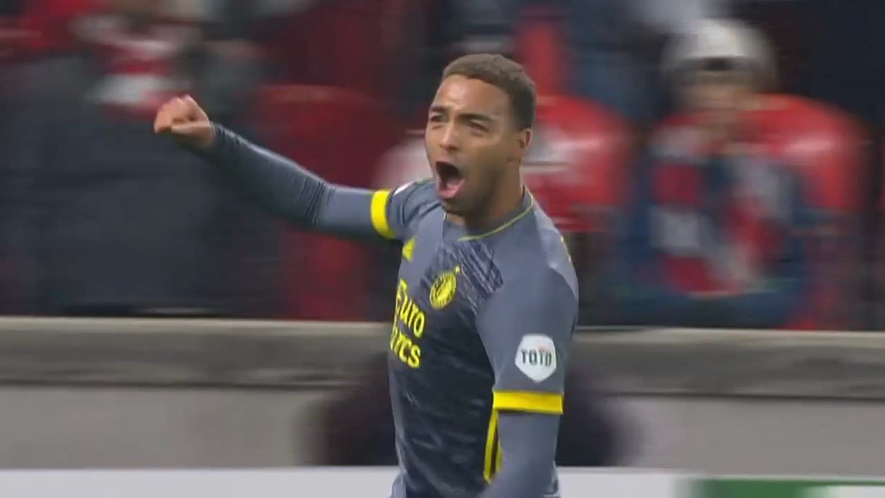 VIDEOGOAL: Slavia Praag - Feyenoord 1-1 (Dessers)
