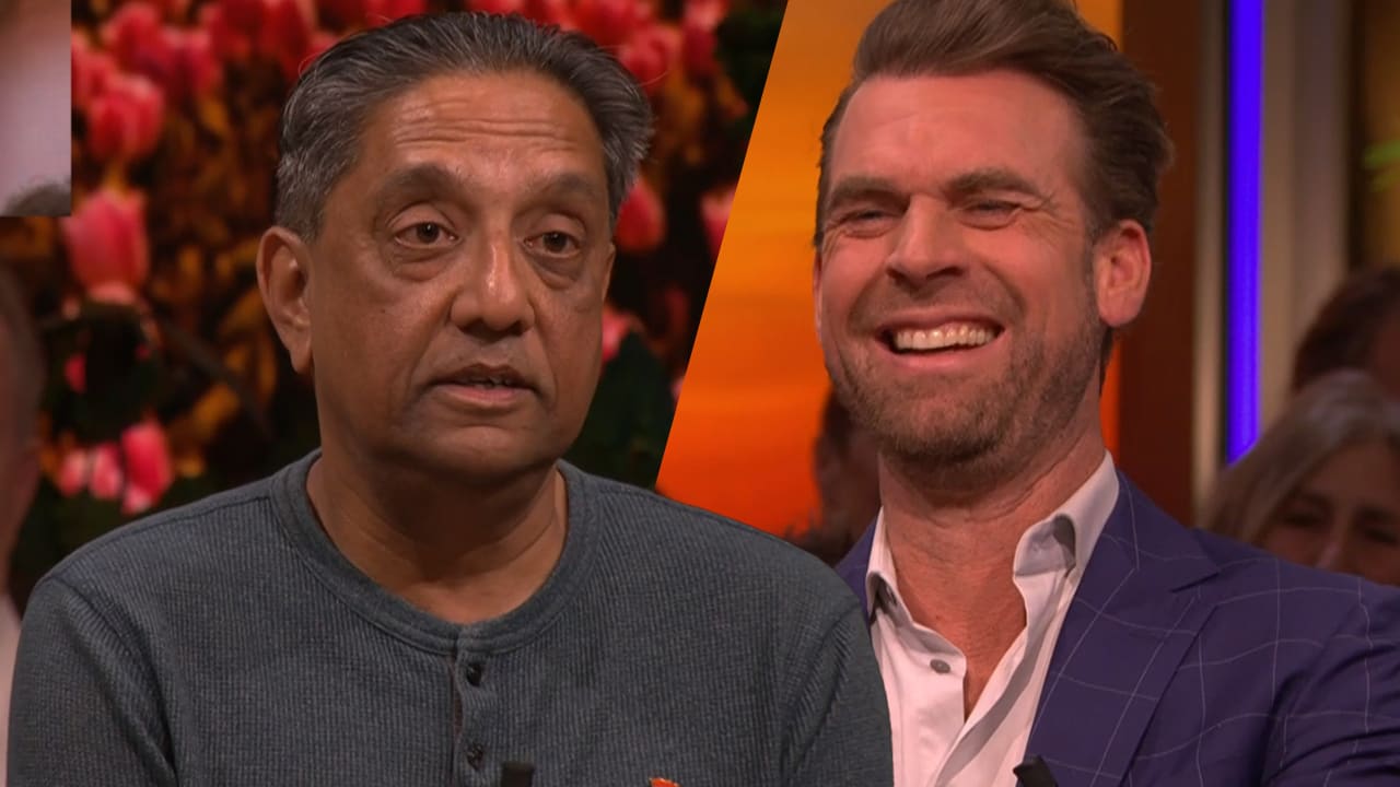 Microfoon Prem is kapot tijdens De Oranjezondag; Rutger grapt: 'Je spreektijd is op!'
