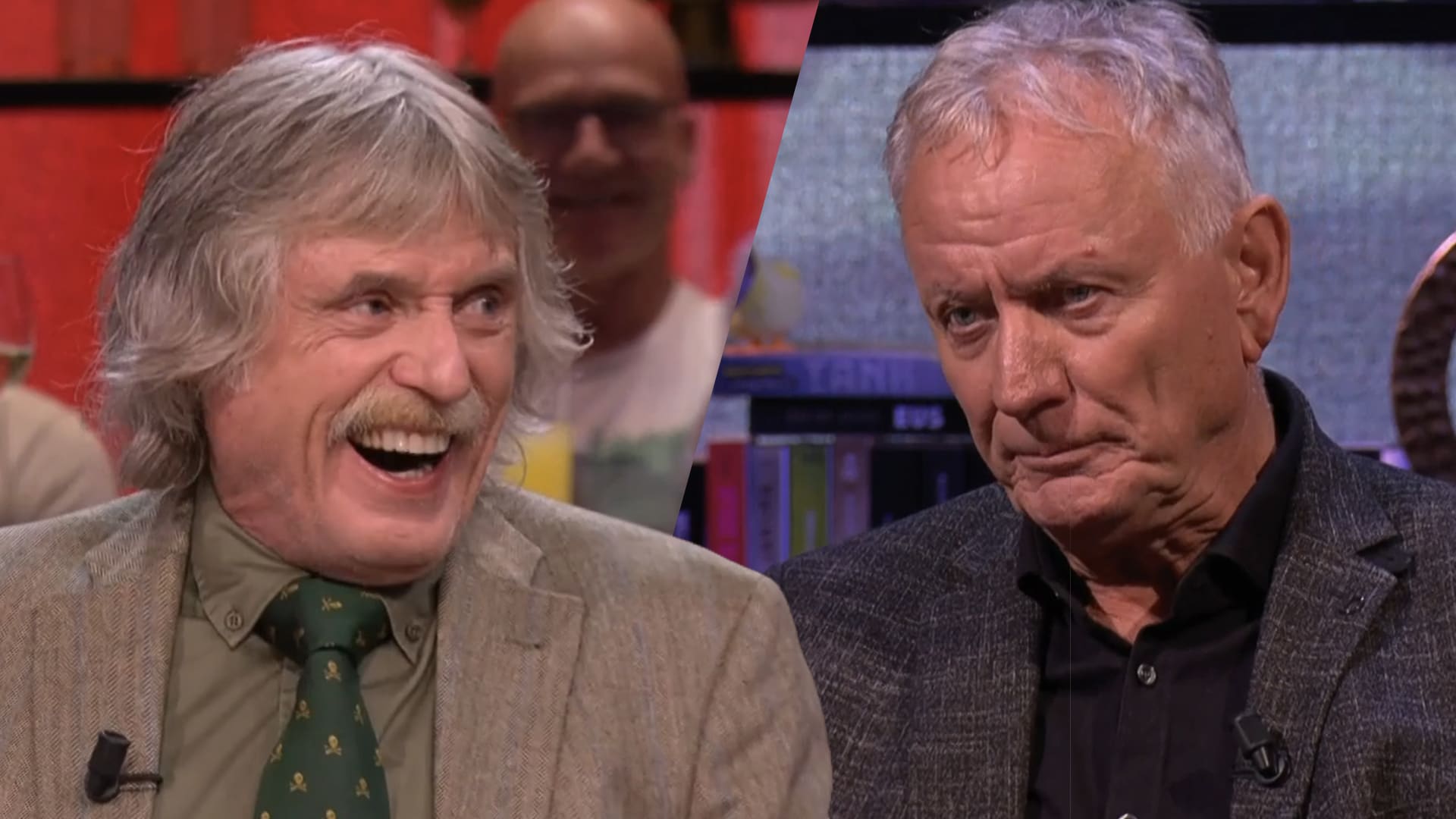 Johan Derksen lacht om ‘langdradige’ bargast: ‘Kunnen we Jan ook uitzetten?!'