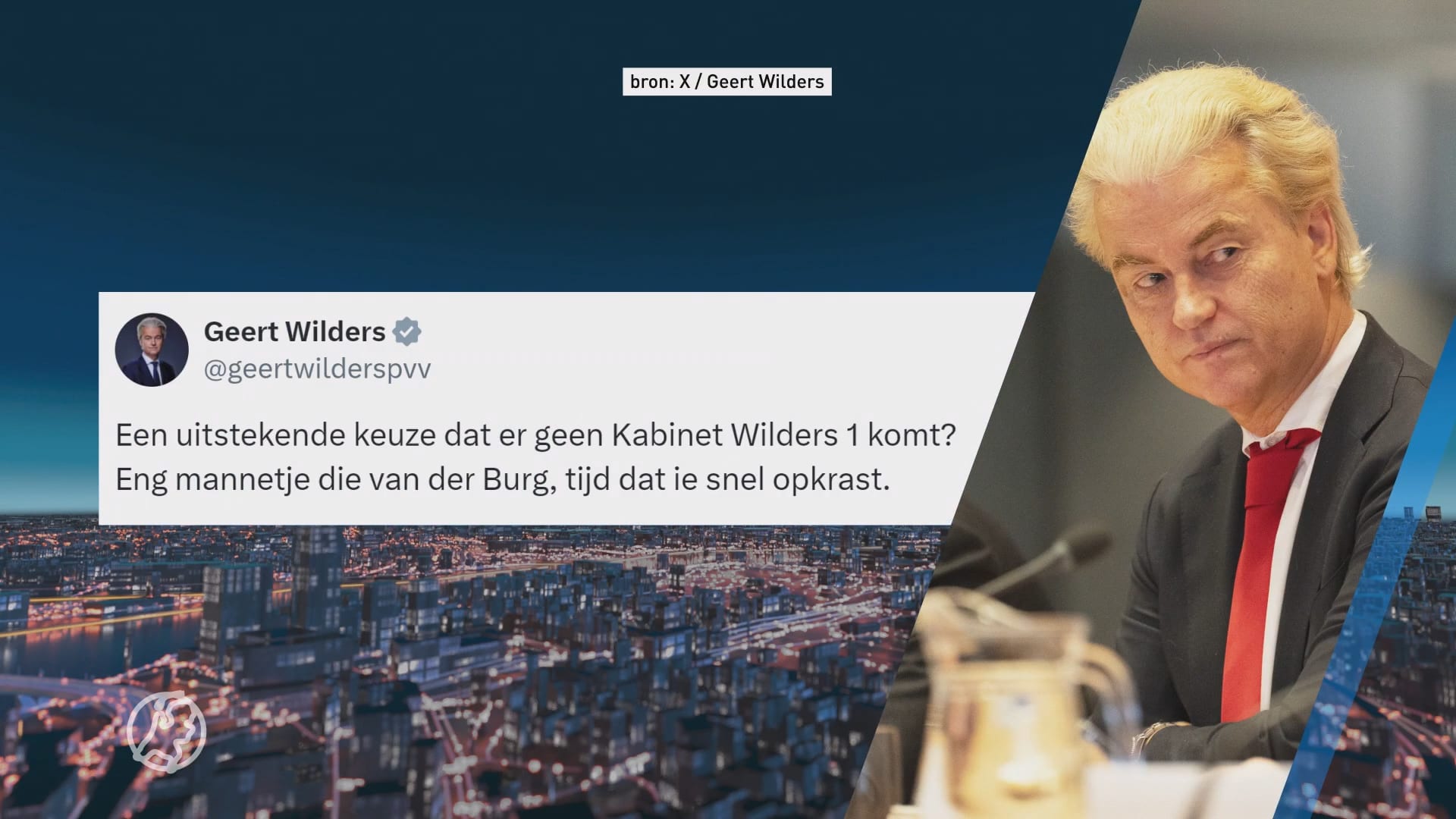 Tweet Wilders besproken bij formatie, geen afspraken gemaakt