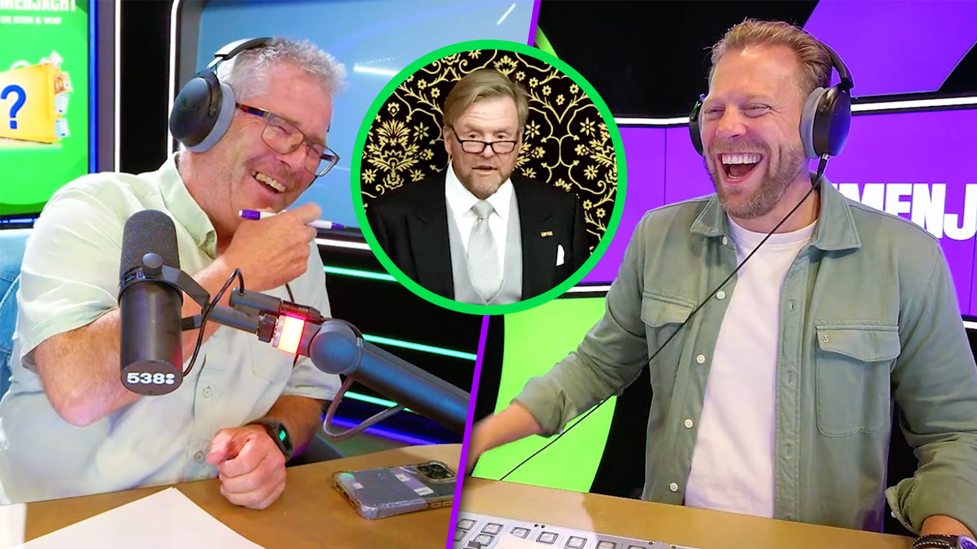 'Koning Wim-Lex' oefent de troonrede tijdens De 538 Ochtendshow!