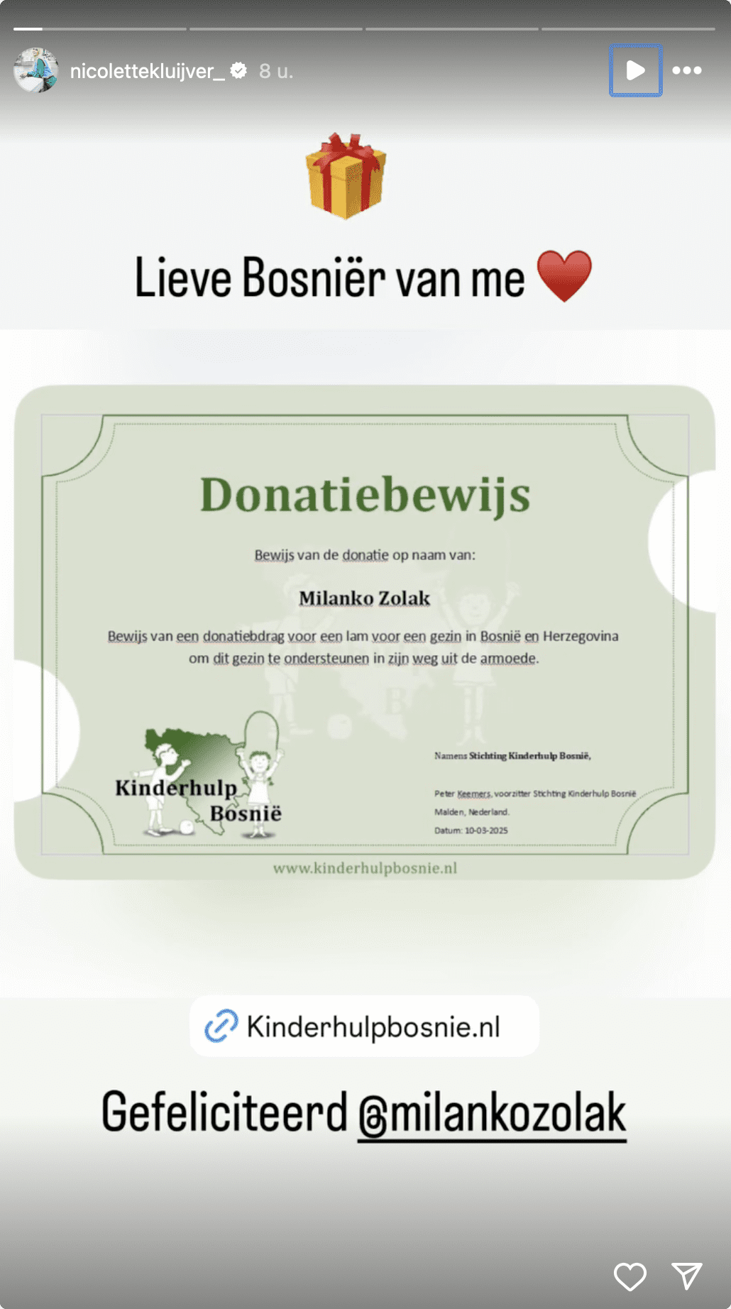 Bron: Instagram Nicolette Kluijver 