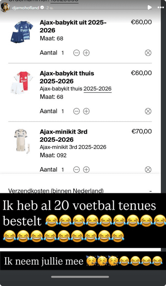 Bron: Djarno Hofland op Instagram. 