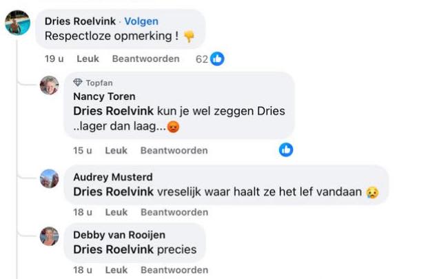 Dries Roelvink reageert op tweet Sylvana Simons over Ron Brandsteder. 