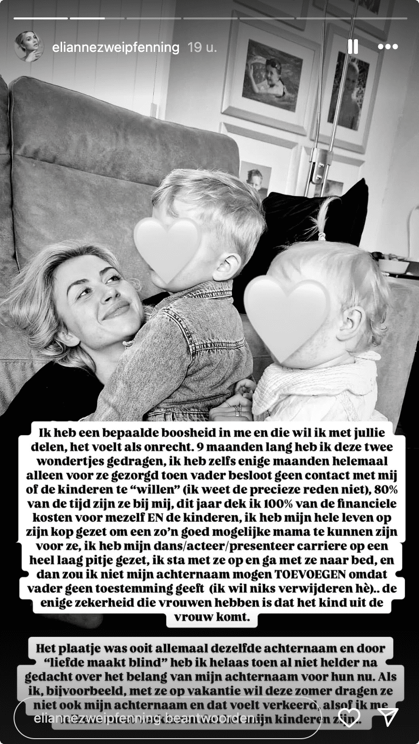 Bron: Instagram Elianne Zweipfenning