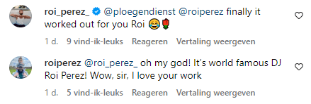 Ploegendienst reacties Roi Perez