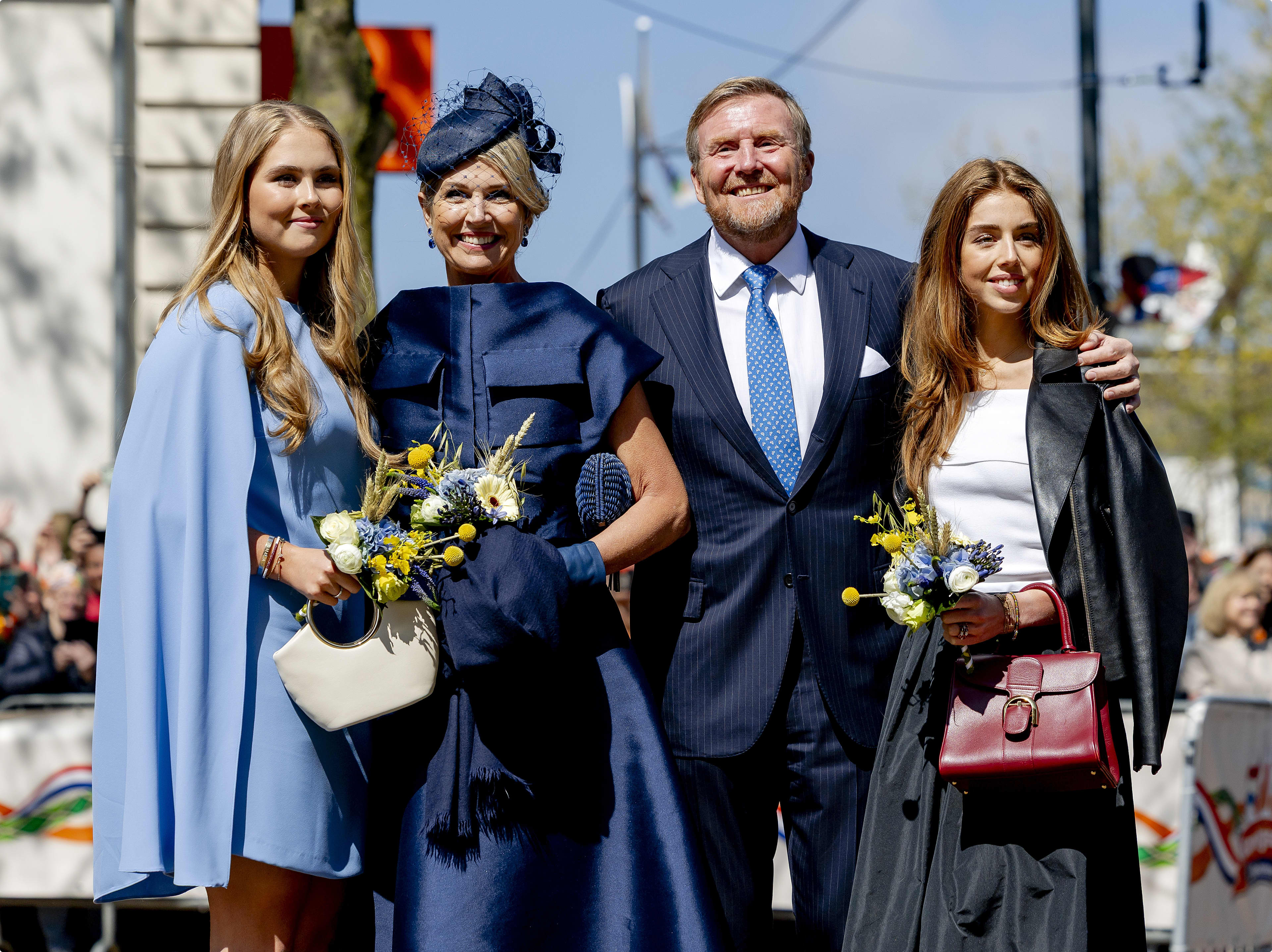 Koning Willem-Alexander, koningin Maxima, prinses Amalia en prinses Alexia, beeld: ANP