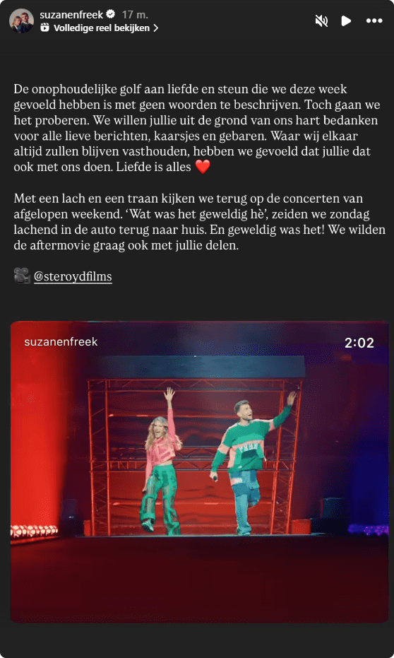 Beeld: Instagram/Suzan en Freek