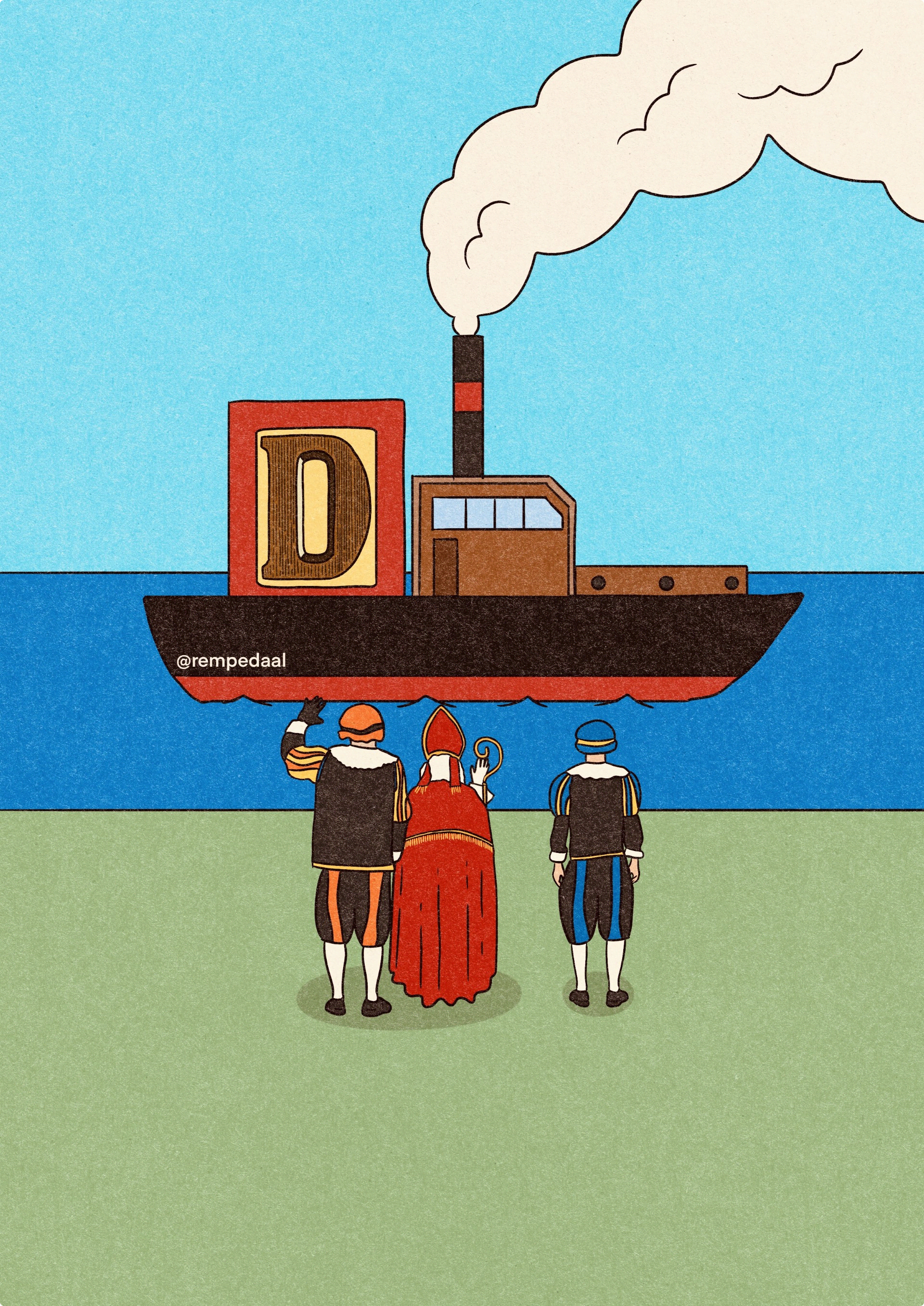 De betreffende illustratie. Beeld: Björn Remmerswaal.