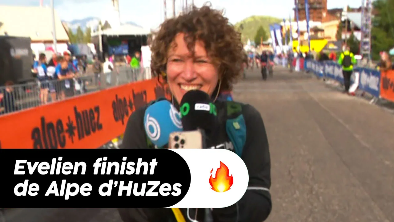 Evelien finisht de Alpe d'HuZes