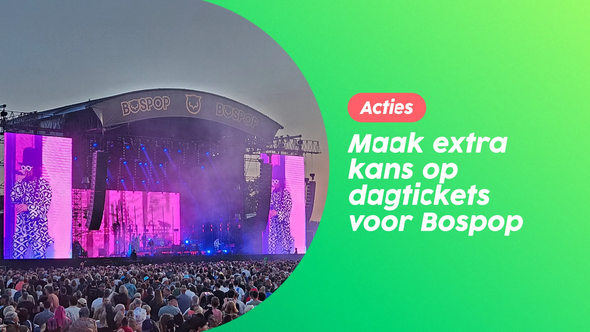 Maak extra kans op tickets voor Bospop