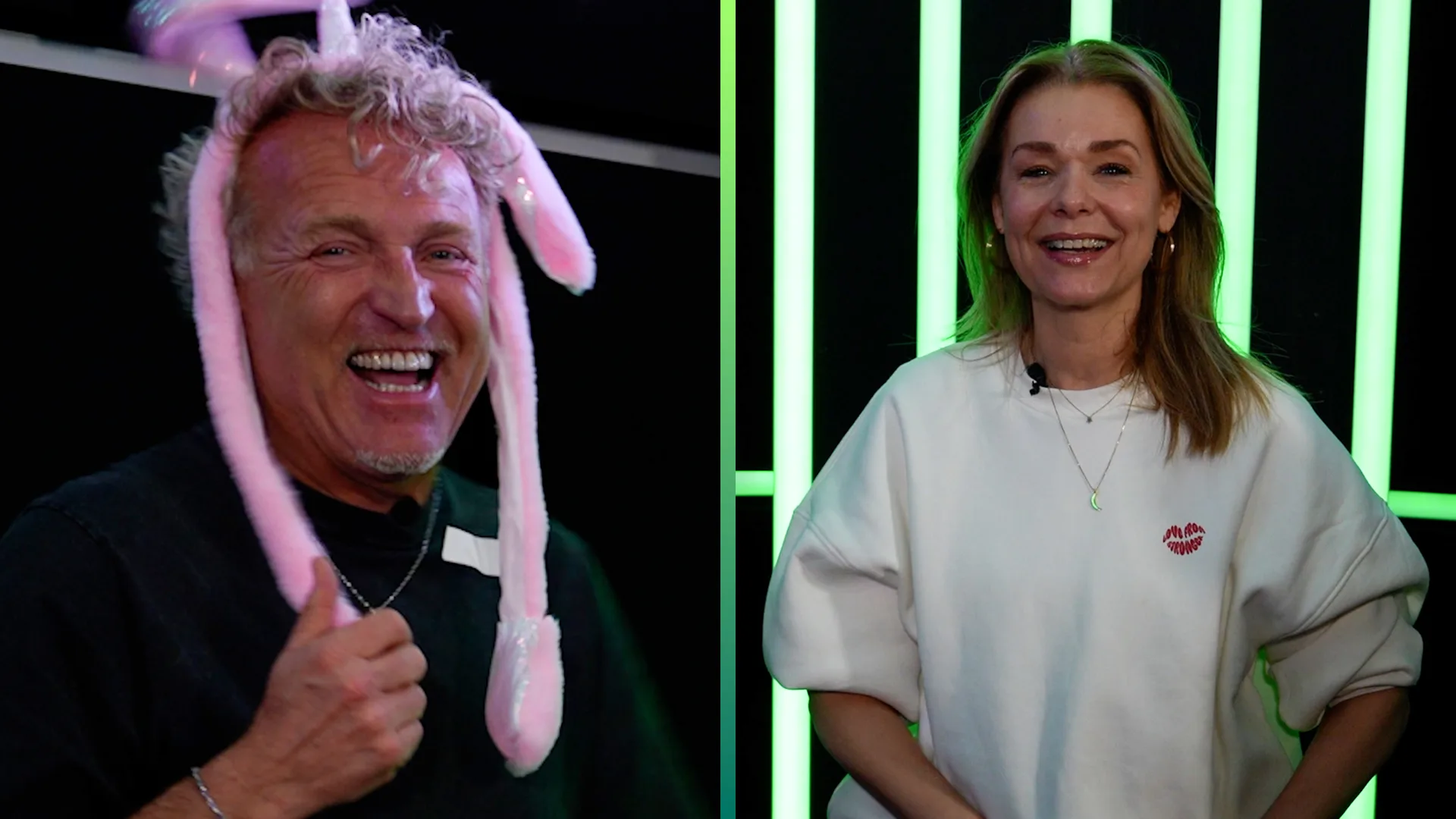 Gordon trekt alles uit de kast om Froukje aan het lachen te krijgen