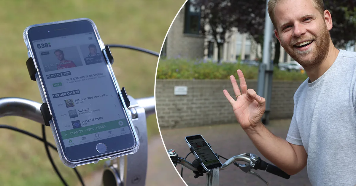 Win een 538-telefoonhouder voor op de fiets!