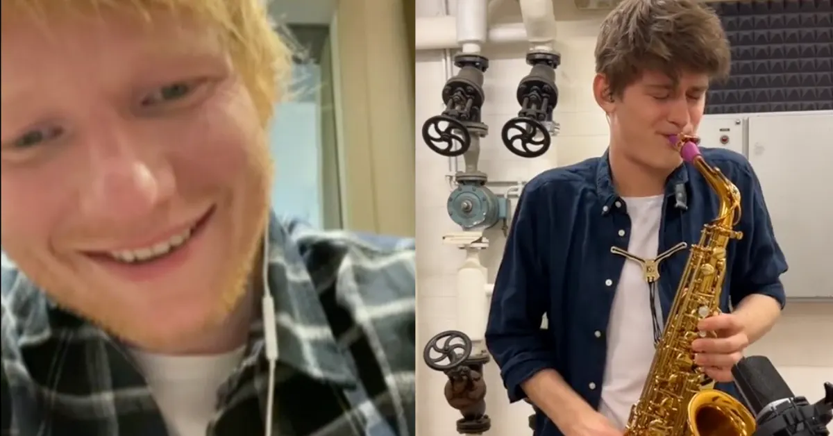 Nederlandse saxofonist Karsten (21) gaat viral nadat Ed Sheeran zijn TikTok ontdekt! 🎷