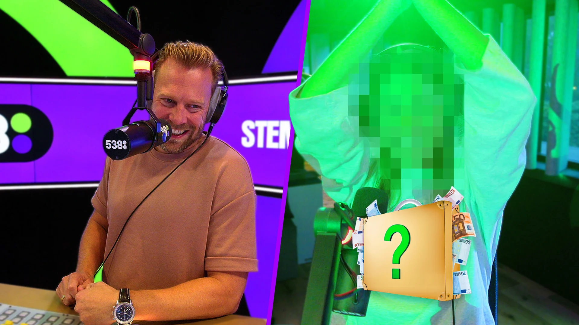 De stem in koffer 2 zit bij ons in de studio?!