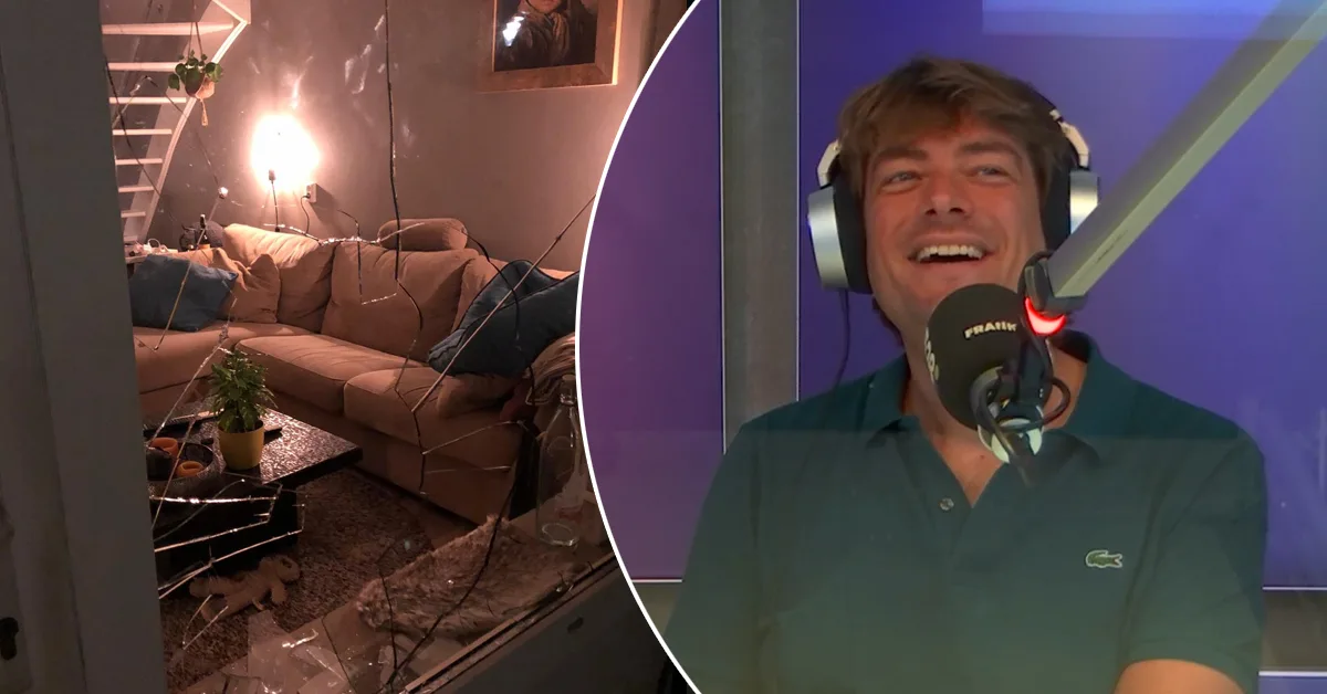 'M'n dronken vriend gooide een tuinstoel door ons raam!'