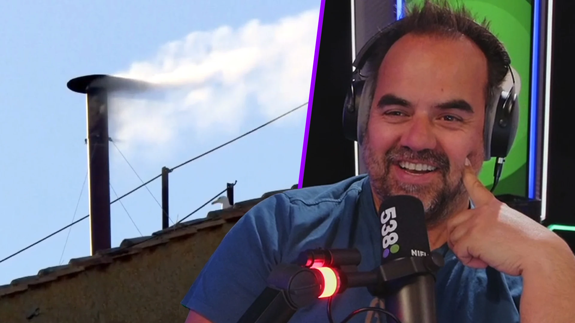 Verslaggever Gerben schrok van witte rook: 'Stond net van de zon te genieten'