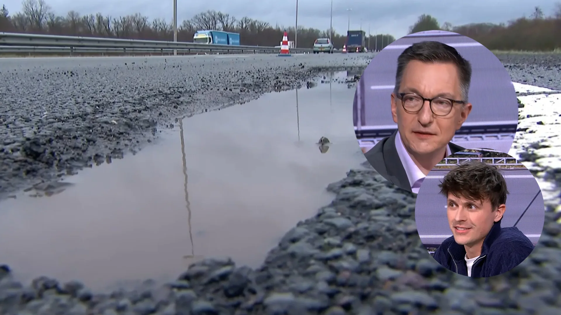 Aantal snelwegopritten blijft voorlopig afgesloten door gaten in wegdek