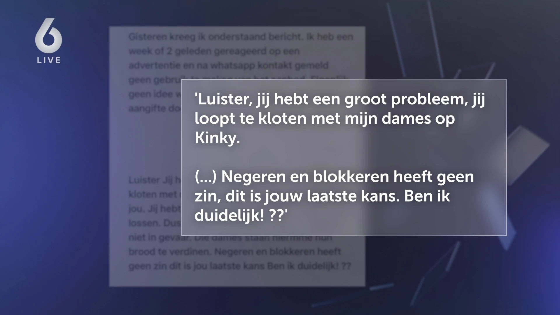 "Er was geen haar op mijn hoofd die deze mail serieus nam"