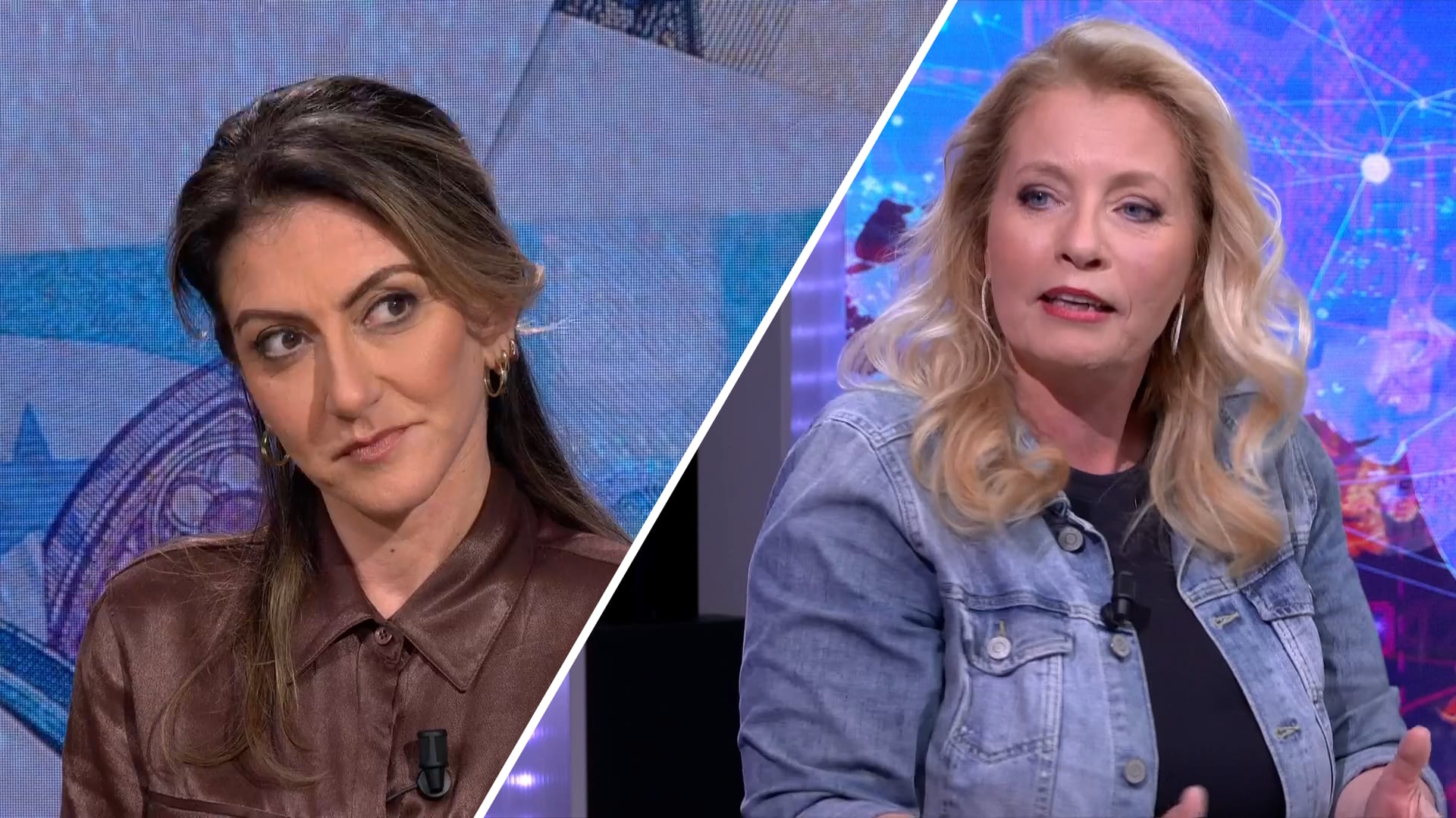 Marianne Zwagerman en Dilan Yesilgöz vrijdagavond in Nieuws van de Dag