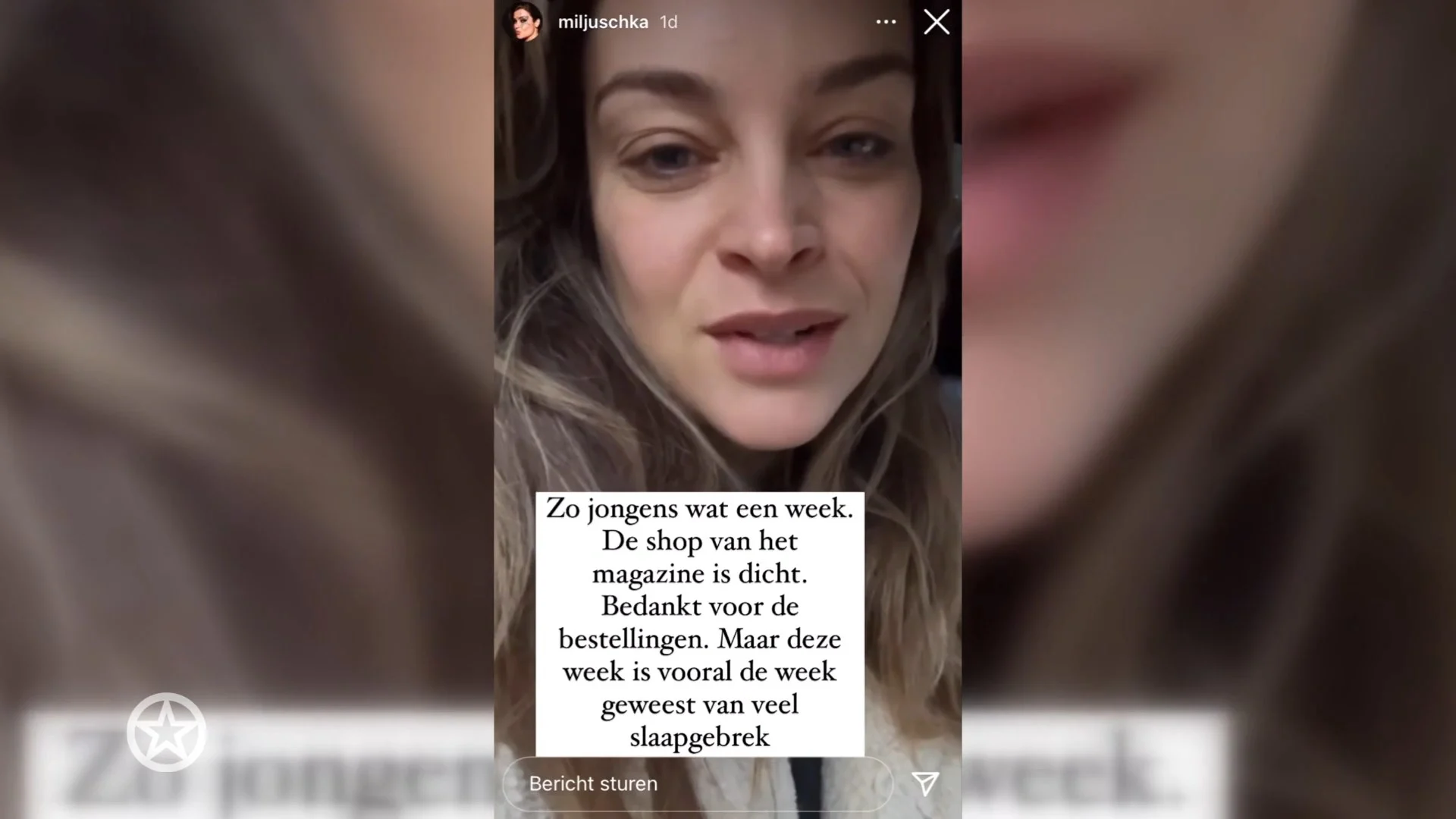 Miljuschka in tranen om dochter