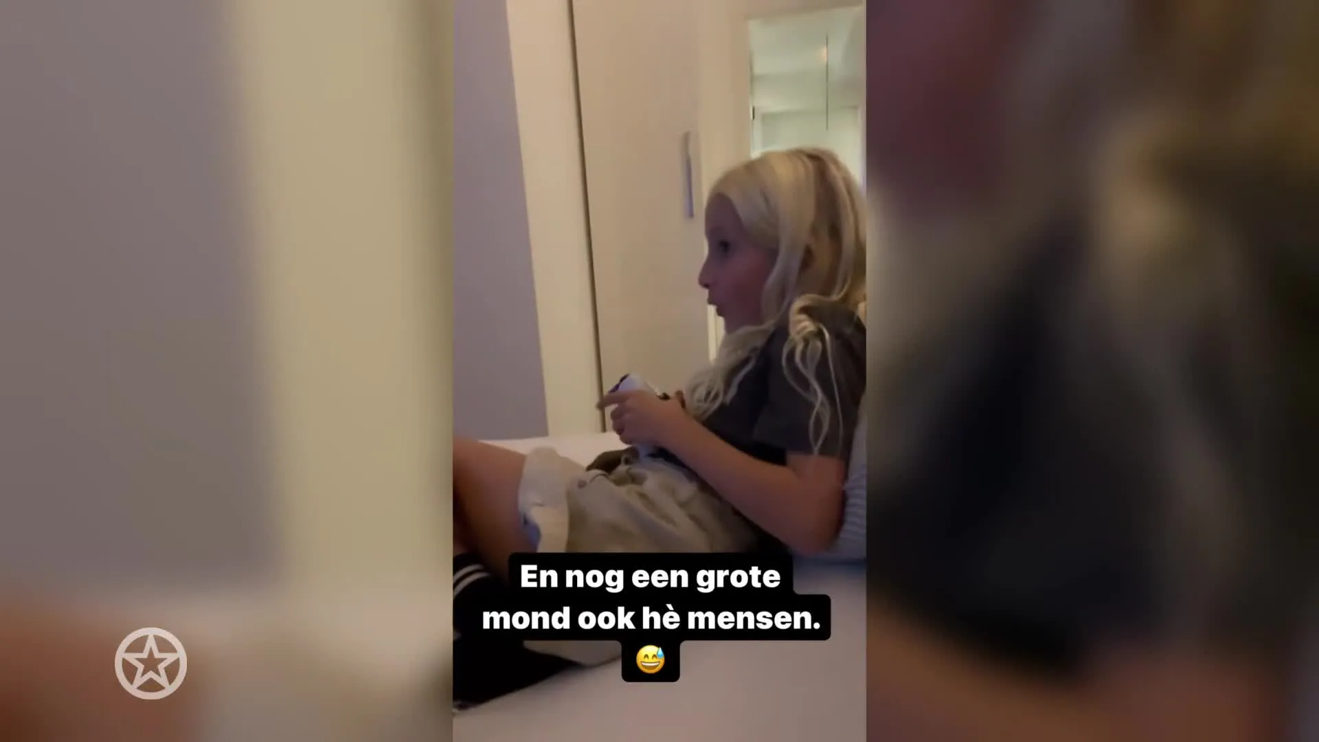 Dochtertje Dennis Weening heeft een grote mond