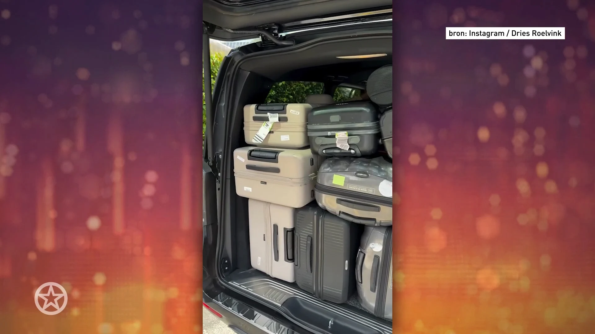 Auto volgeladen bij de Roelvinkjes