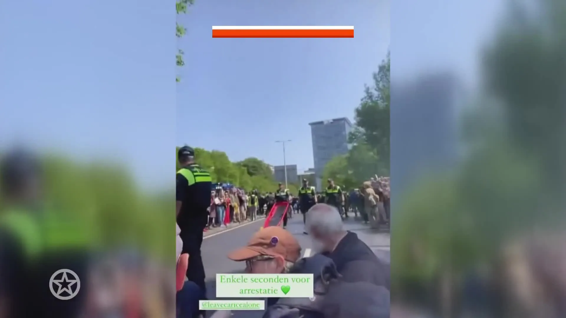 Carice van Houten enkele minuten voor aanhouding