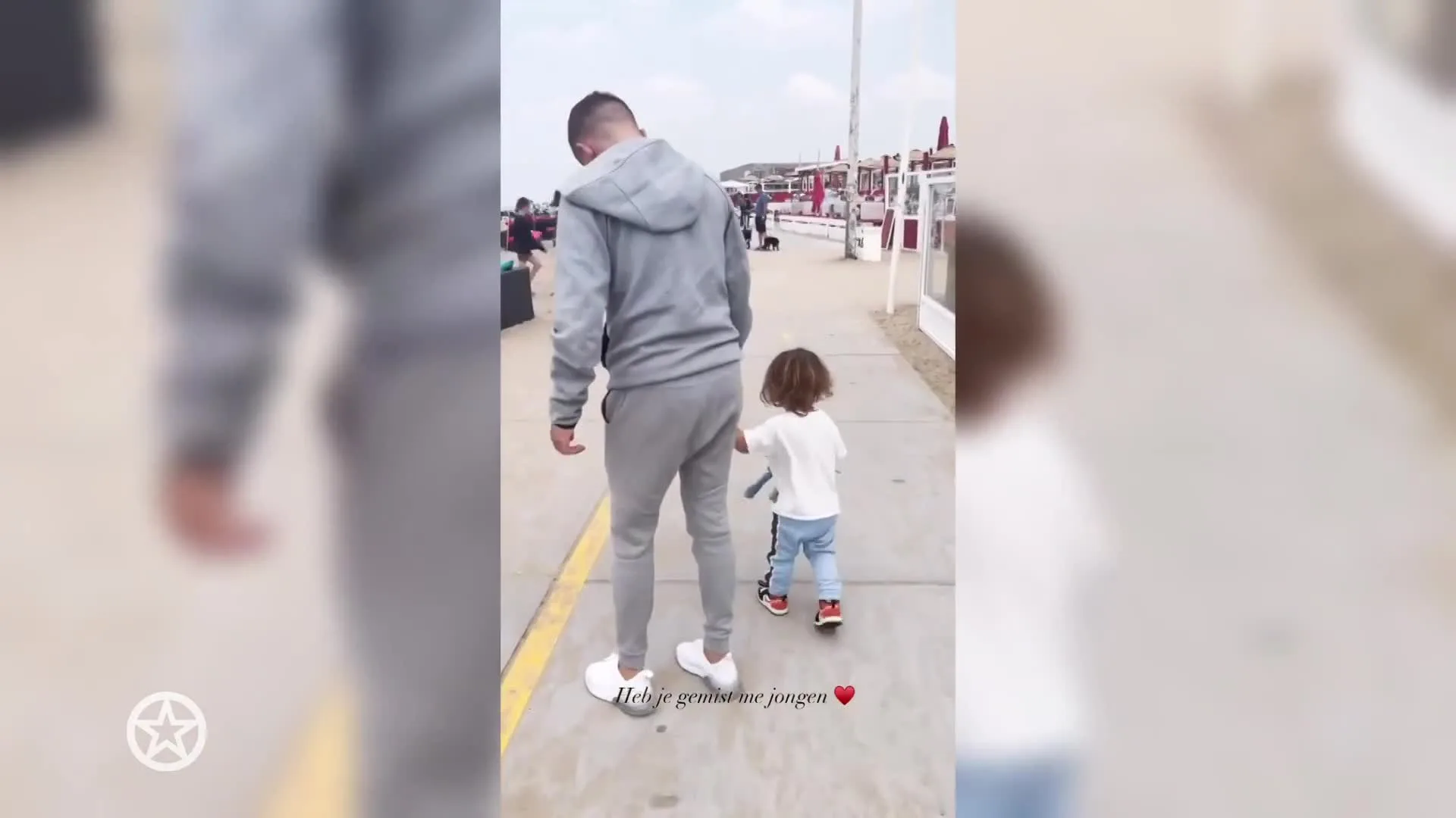 Lil Kleine herenigd met zoontje