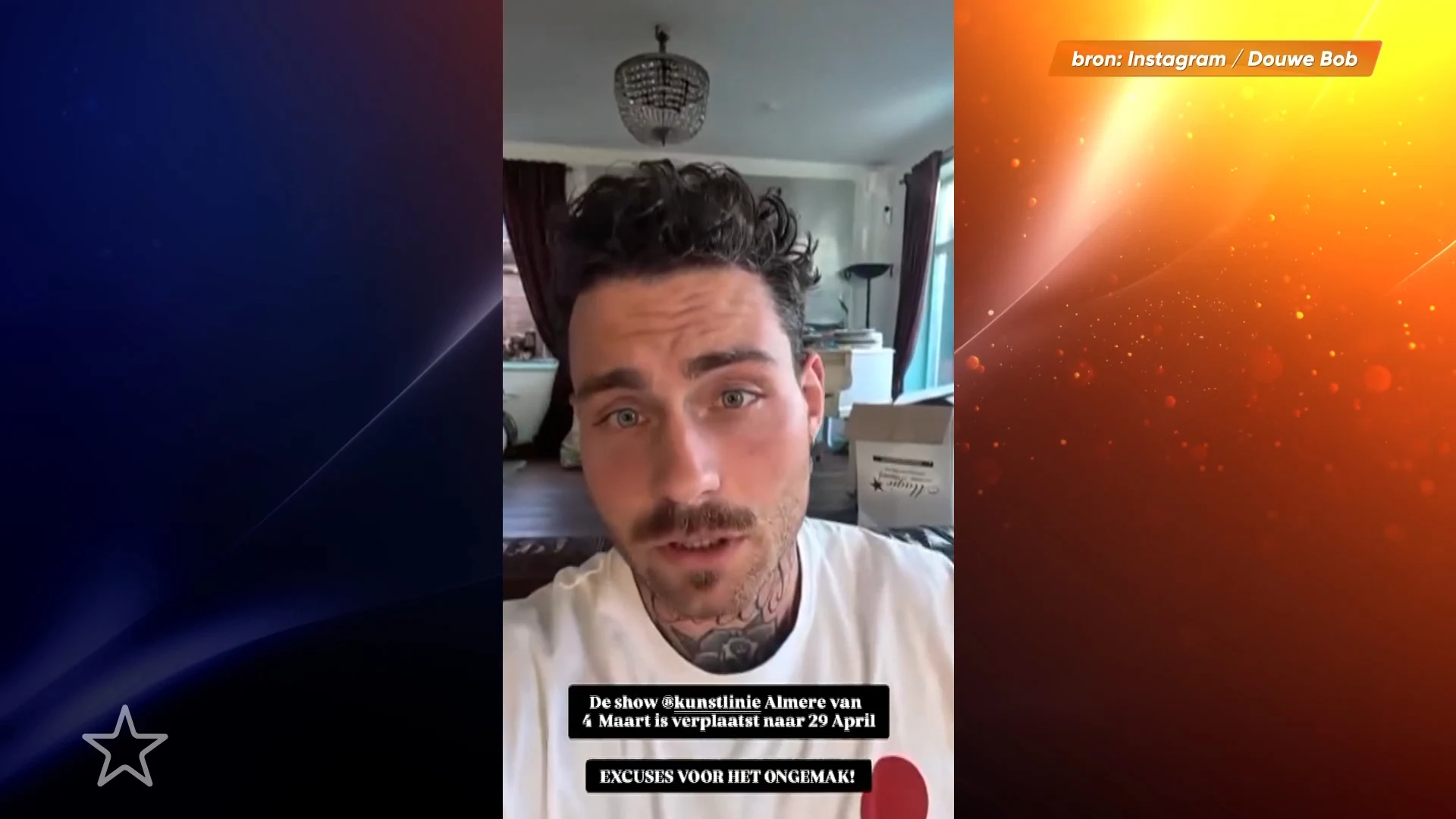 Douwe Bob verplaatst optreden wegens virus