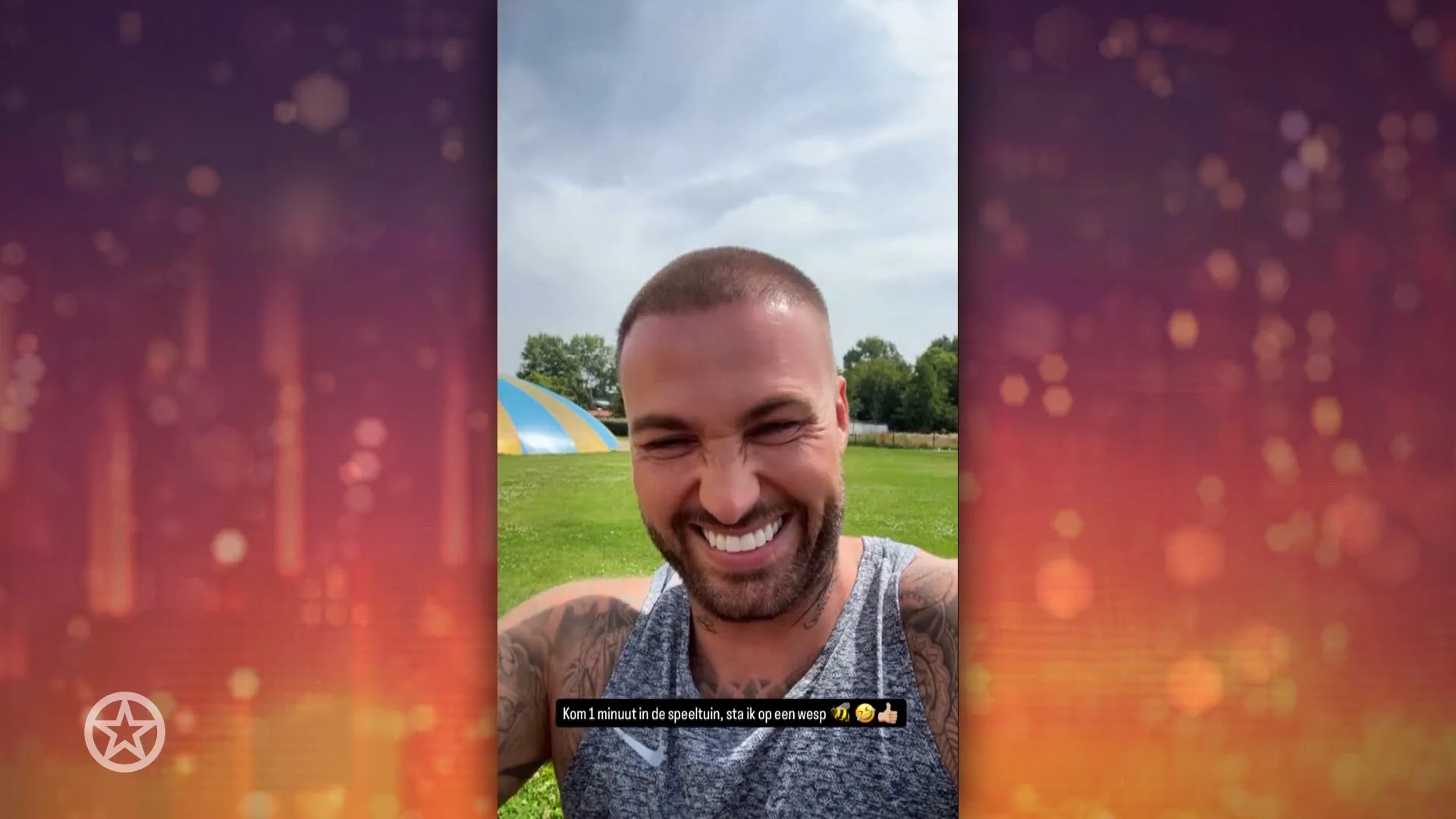 Dave Roelvink gestoken door een wesp