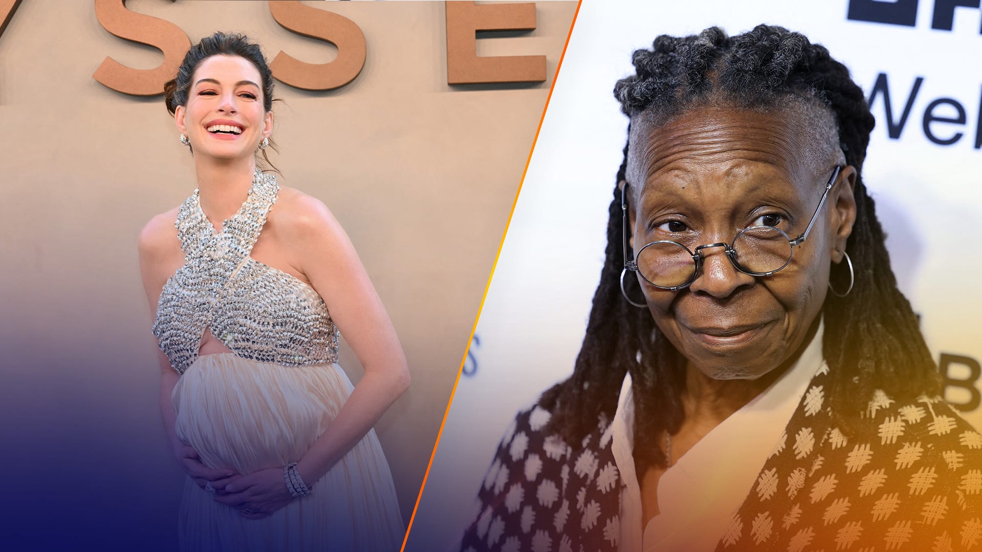 Zwangere Anne Hathaway in tranen door Whoopi Goldberg