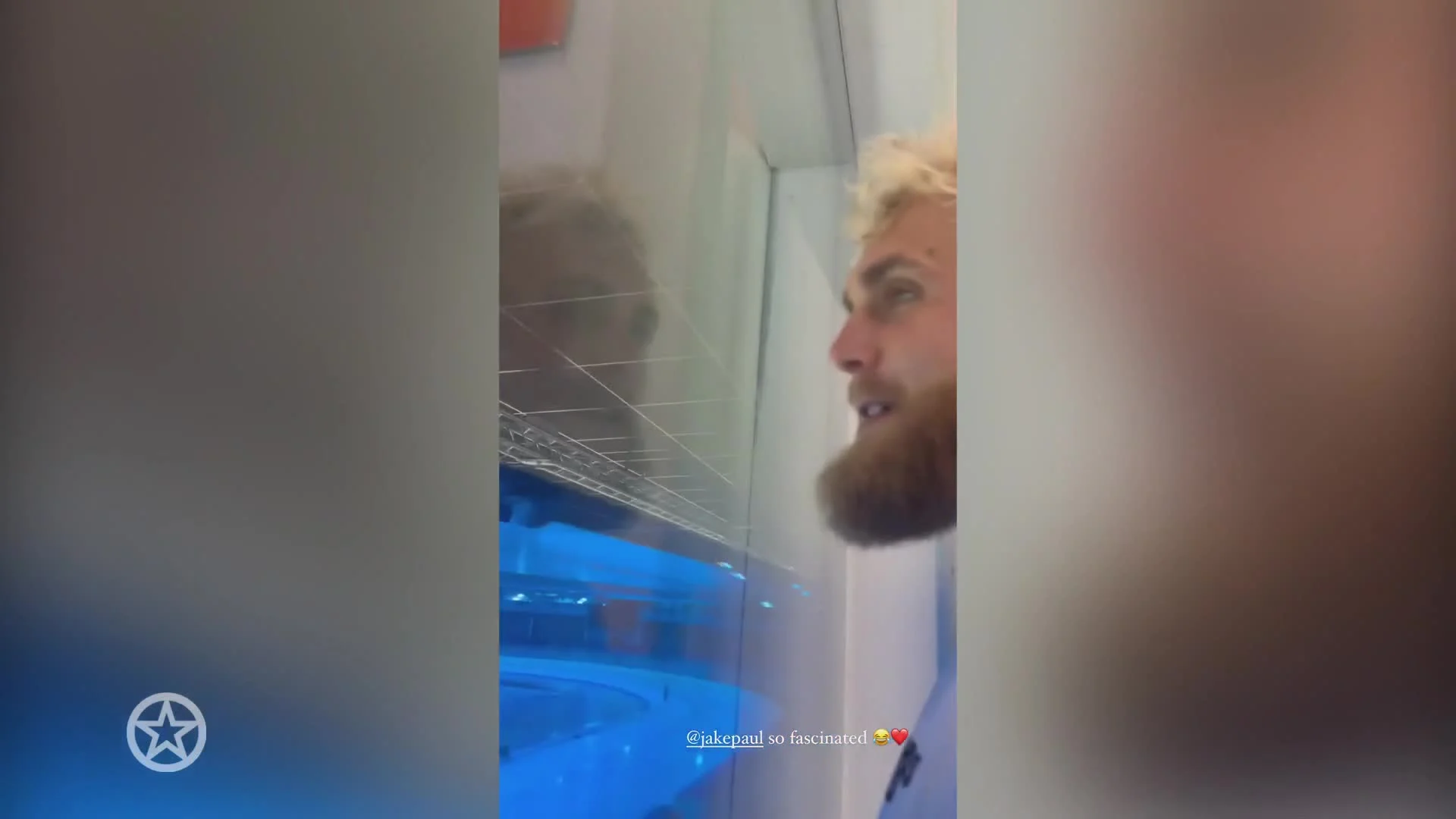 Jake Paul kijkt ogen uit op de schaatsbaan