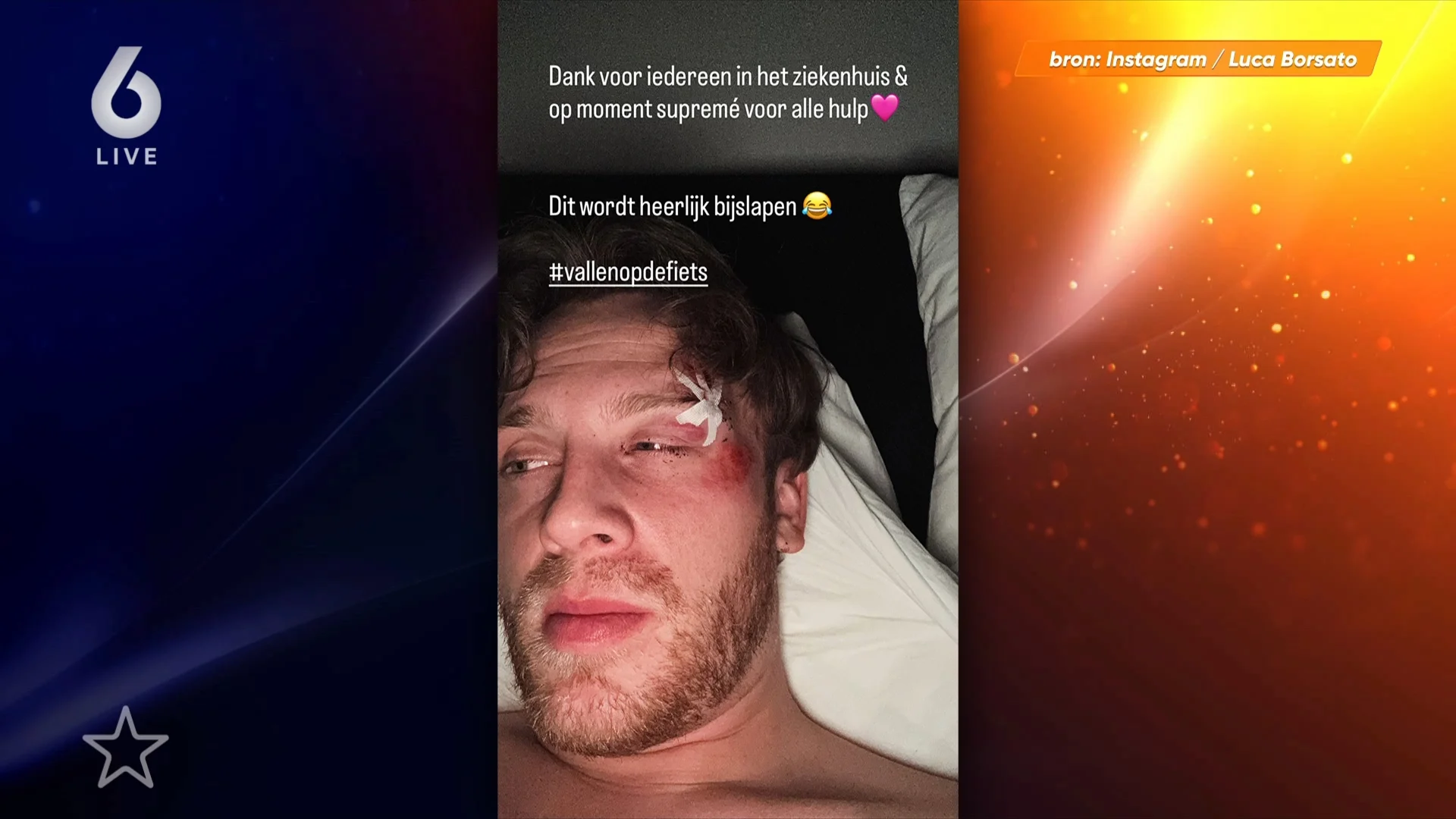 Luca Borsato belandt op de eerste hulp